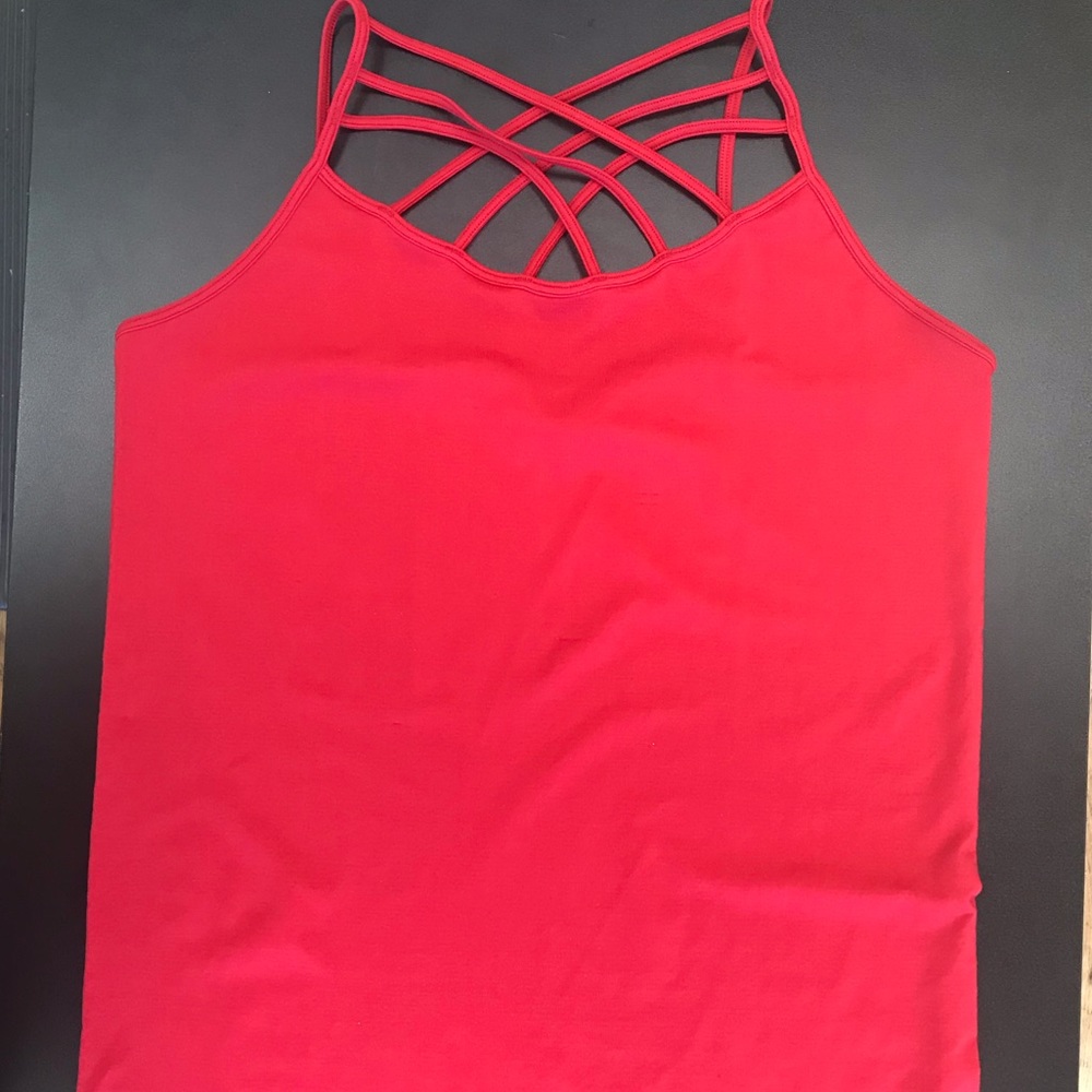 Bright Red tank top. Plus size